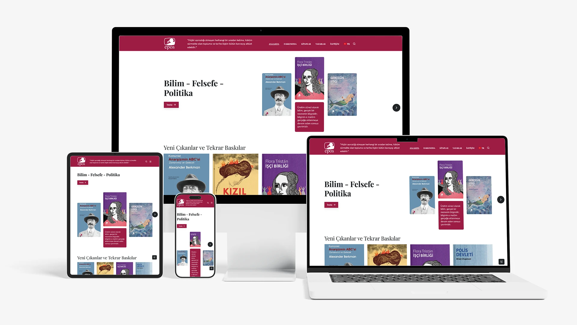 Epos Yayınları Kitap Sunum Web Sitesi