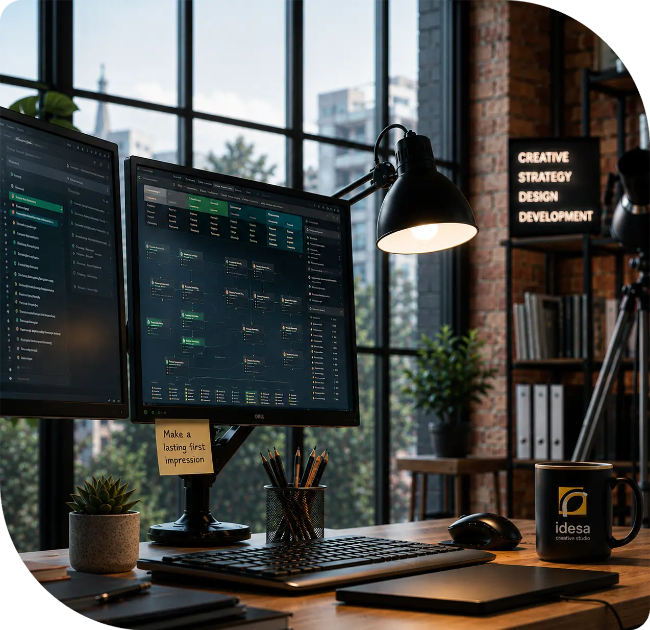 İdesa Creative Studio çalışma alanı