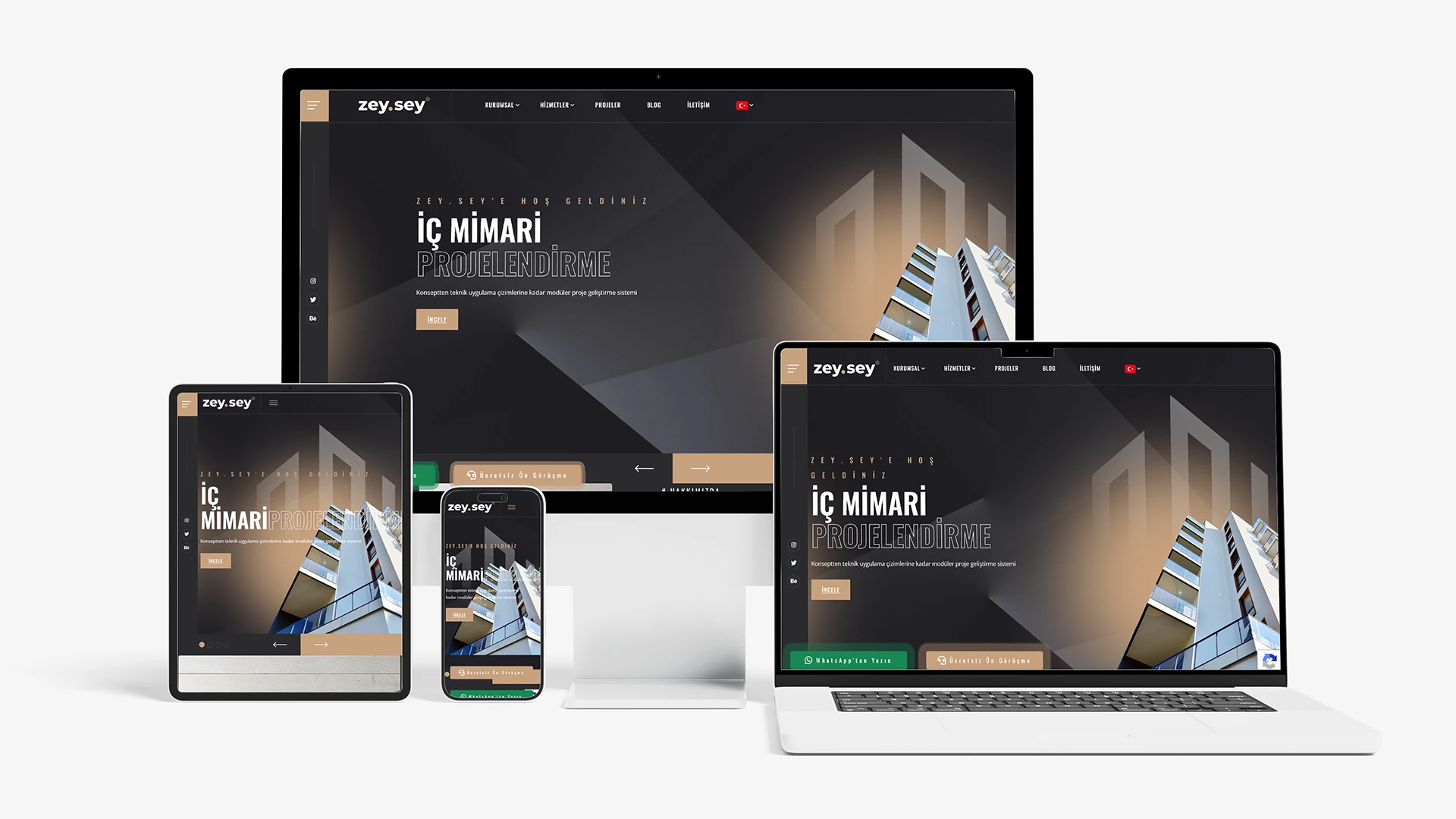 Zeysey Interior Design Corporate Website project